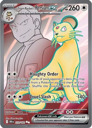 Team Rocket's Persian ex (DRI-219) (Holofoil)