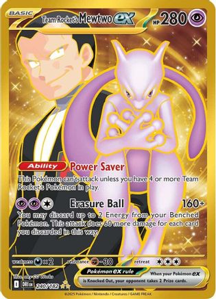 Team Rocket's Mewtwo ex (DRI-240) (Holofoil)