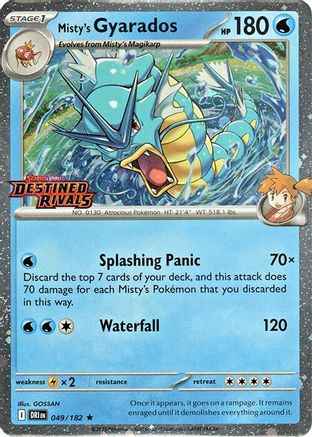 Misty's Gyarados (Prerelease) (DRI-049) (Holofoil)