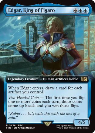 Edgar, King of Figaro (FIN-436) (Extended Art) (Foil)