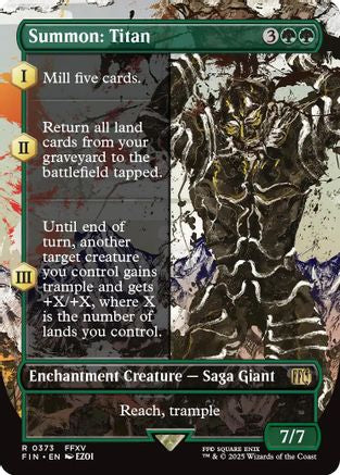 Summon: Titan (FIN-373) (Borderless) (Foil)