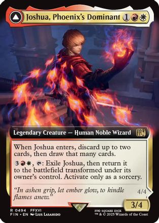 Joshua, Phoenix's Dominant // Phoenix, Warden of Fire (FIN-494) (Extended Art) (Foil)