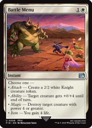 Battle Menu (FIN-009) (Foil)