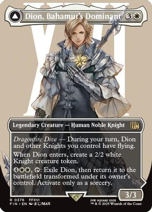 Dion, Bahamut's Dominant // Bahamut, Warden of Light (FIN-376) (Borderless)