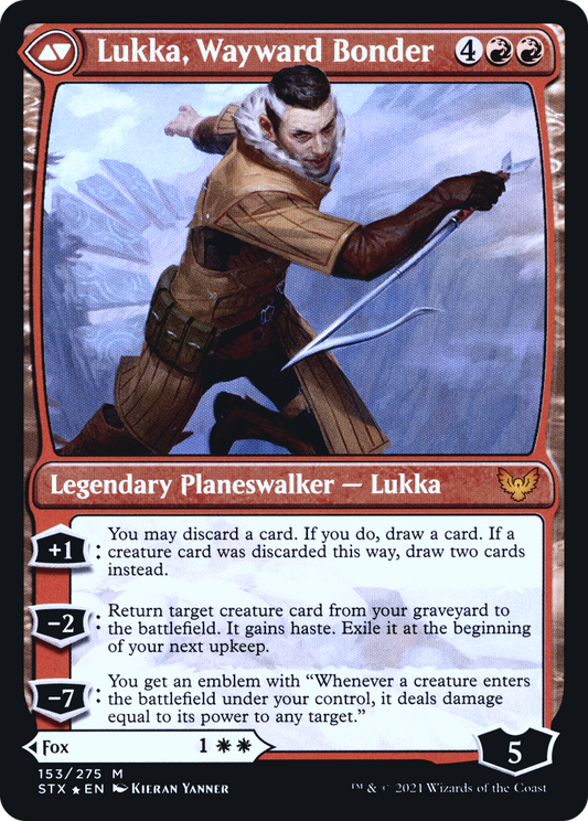 Mila, Crafty Companion // Lukka, Wayward Bonder (PRE-153S) (Foil)