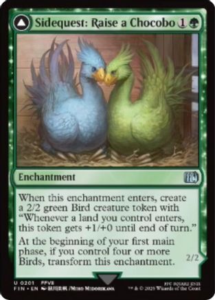 Sidequest: Raise a Chocobo // Black Chocobo (FIN-201) (Foil)