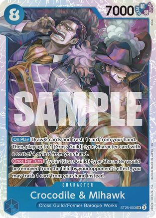 Crocodile & Mihawk (ST25-003) (Foil)