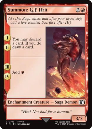 Summon: G.F. Ifrit (FIN-163) (Foil)