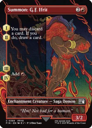 Summon: G.F. Ifrit (FIN-369) (Borderless) (Foil)