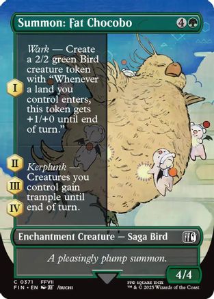 Summon: Fat Chocobo (FIN-371) (Borderless) (Foil)