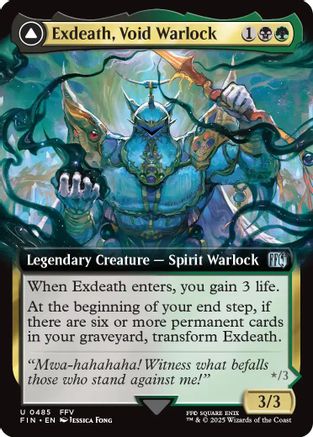 Exdeath, Void Warlock // Neo Exdeath, Dimension's End (FIN-485) (Extended Art)