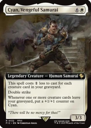 Cyan, Vengeful Samurai (Extended Art) (FIC-132) (Foil)