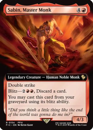 Sabin, Master Monk (Extended Art) (FIC-154)