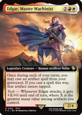 Edgar, Master Machinist (Extended Art) (FIC-169) (Foil)