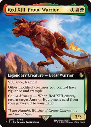 Red XIII, Proud Warrior (Extended Art) (FIC-181) (Foil)