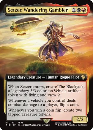 Setzer, Wandering Gambler (Extended Art) (FIC-183) (Foil)