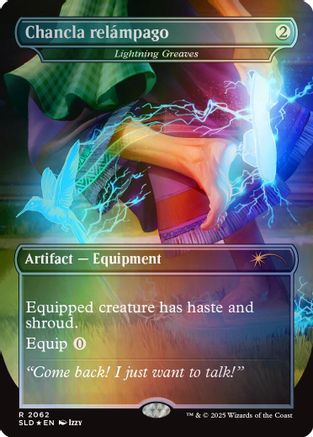 Chancla relámpago - Lightning Greaves (Rainbow Foil) (SLD-2062)