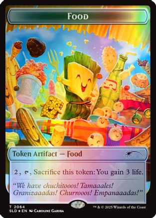 Food Token (2064) (Rainbow Foil) (SLD-2064)