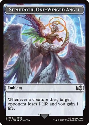 Emblem - Sephiroth, One-Winged Angel // Robot Warrior Double-Sided Token (FIN-24 // 12) (Foil)
