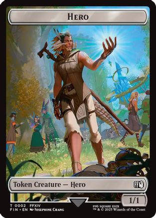Hero (0002) // Treasure Double-Sided Token (FIN-2 // 23) (Foil)