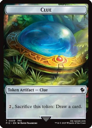 Clue // Treasure Double-Sided Token (Surge Foil) (FIC-9 // 36)