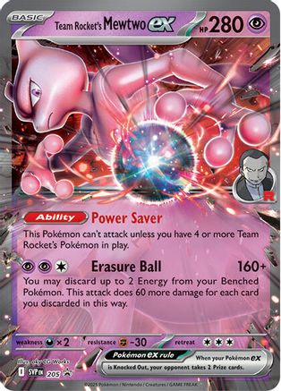 Team Rocket's Mewtwo ex (SVP-205) (Holofoil)