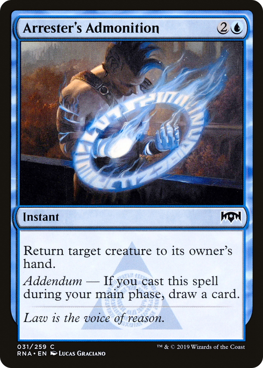 Arrester's Admonition (RNA-031) (Foil)