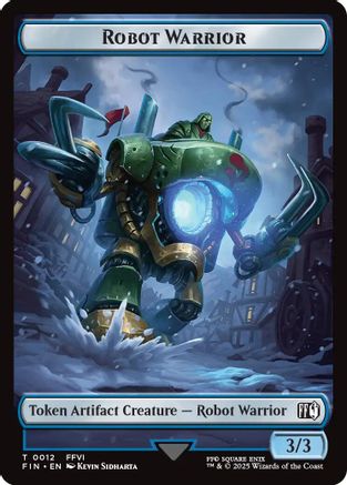 Robot Warrior // Copy (0001) Double-Sided Token (FIN-12 // 1)