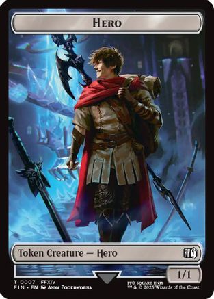 Hero (0007) // Wizard (0015) Double-Sided Token (FIN-7 // 15)