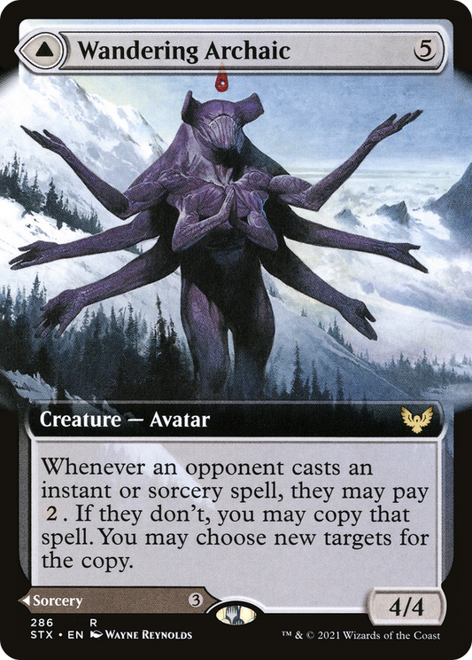 Wandering Archaic // Explore the Vastlands (STX-286) (Extended Art) (Foil)