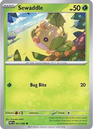 Sewaddle (WHT-001) (Reverse Holofoil)