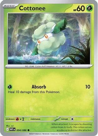 Cottonee (WHT-004) (Reverse Holofoil)