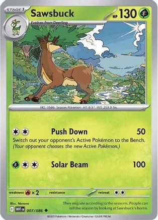 Sawsbuck (WHT-007) (Reverse Holofoil)