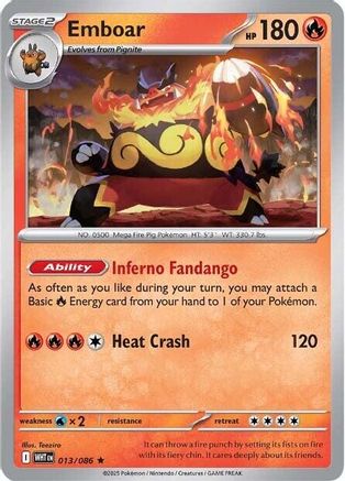 Emboar (WHT-013) (Reverse Holofoil)
