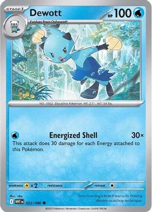 Dewott (WHT-022) (Reverse Holofoil)