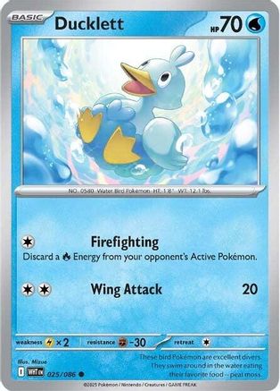 Ducklett (WHT-025) (Reverse Holofoil)