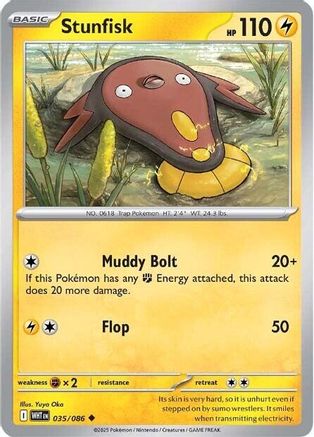 Stunfisk (WHT-035) (Reverse Holofoil)