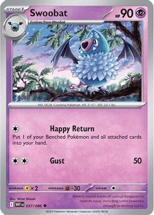 Swoobat (WHT-037) (Reverse Holofoil)