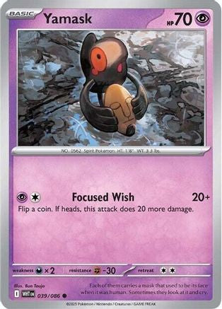 Yamask (WHT-039) (Reverse Holofoil)