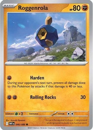 Roggenrola (WHT-046) (Reverse Holofoil)