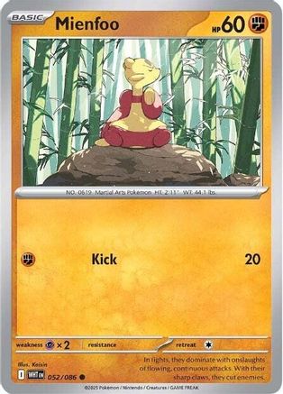 Mienfoo (WHT-052) (Reverse Holofoil)
