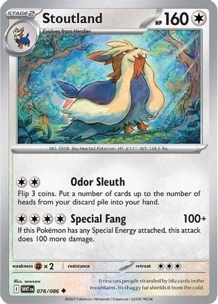 Stoutland (WHT-076) (Reverse Holofoil)