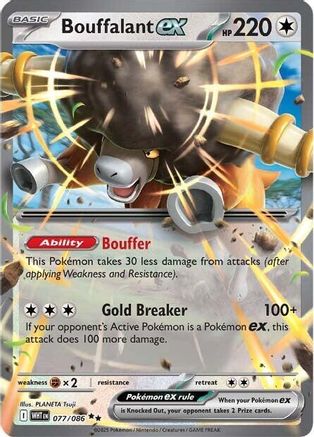 Bouffalant ex (WHT-077) (Holofoil)