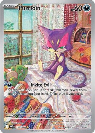 Purrloin (WHT-136) (Holofoil)