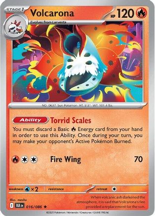 Volcarona (BLK-016) (Reverse Holofoil)