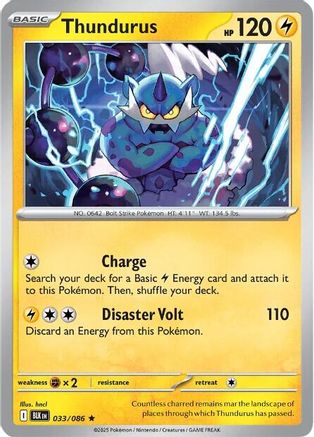 Thundurus (BLK-033) (Reverse Holofoil)