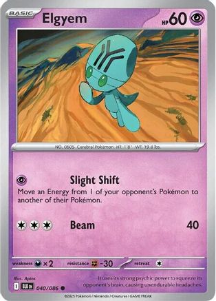Elgyem (BLK-040) (Reverse Holofoil)