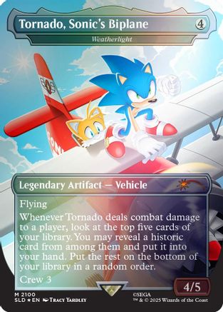 Tornado, Sonic's Biplane - Weatherlight (Rainbow Foil) (SLD-2100)