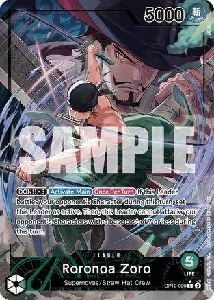 Roronoa Zoro (020) (Alternate Art) (OP12-020) (Foil)