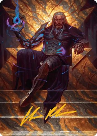Tezzeret, Cruel Captain Art Card (1/54) (Gold-Stamped Signature) (AAEOE-001)